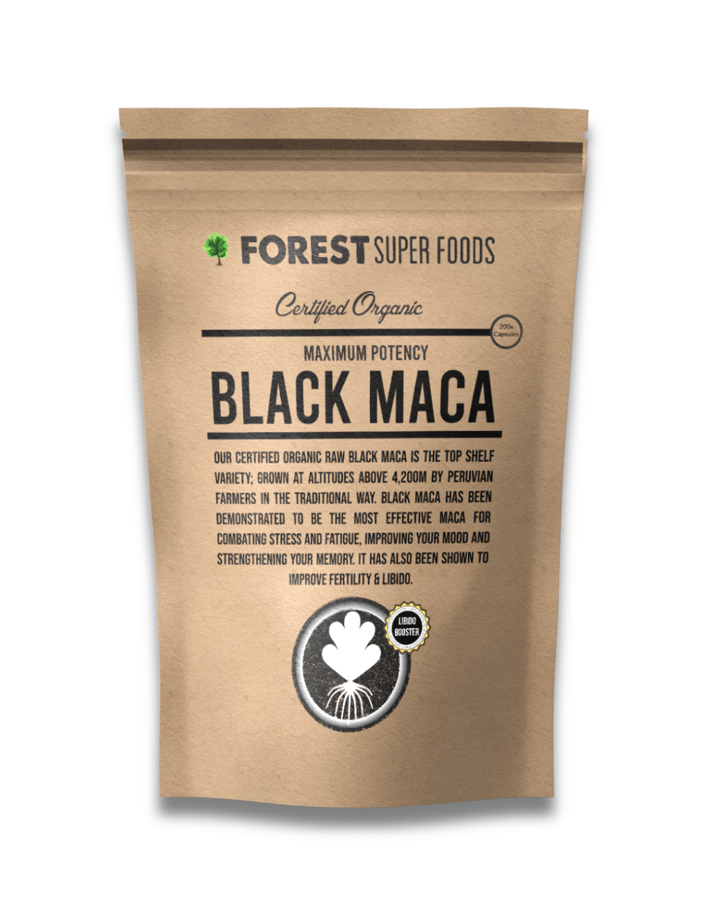 Certified Organic Black Maca Capsules