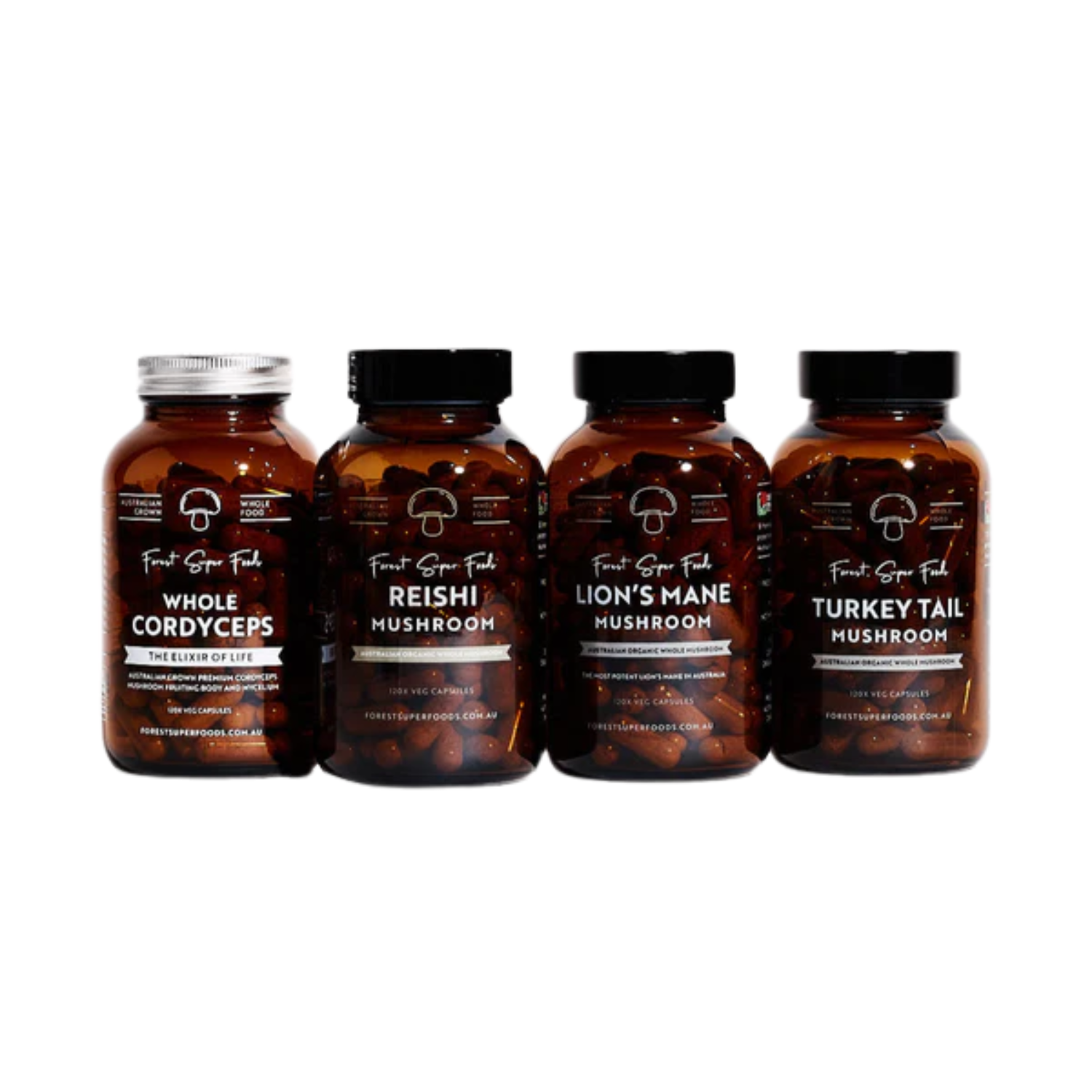 Australian grown mushroom bundle, full spectrum, boosts health and wellness