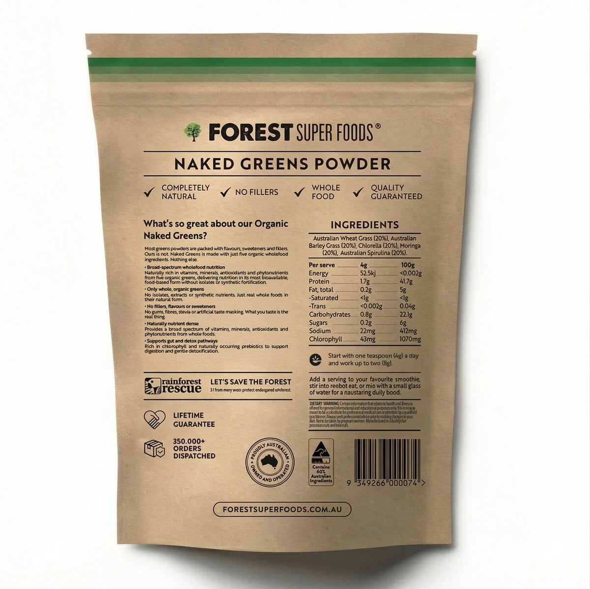Naked Greens Whole Multivitamin Powder