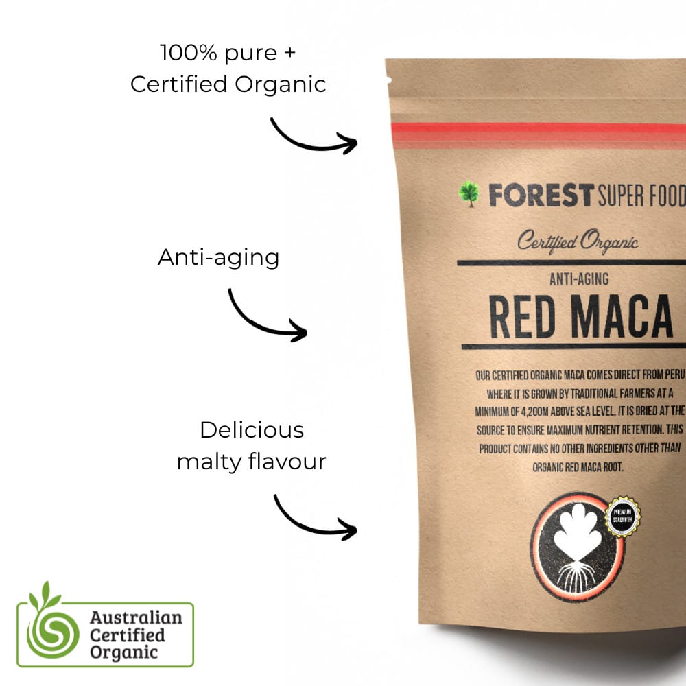 Certified Organic Red Maca Root Powder